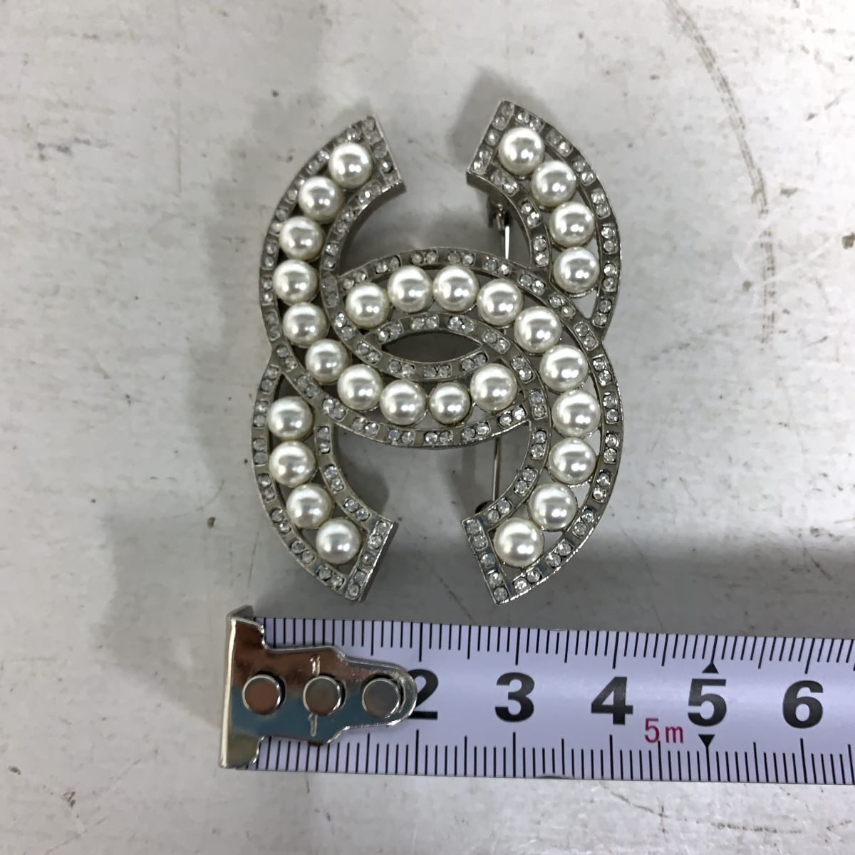 CHANEL シャネル ココマーク ラインストーン ピンブローチ ピンバッチ
