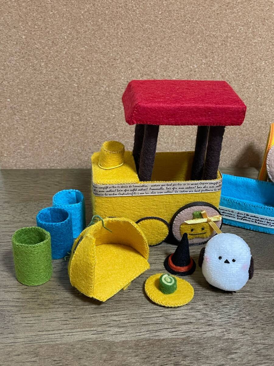 ハロウィンカボチャの汽車☆フェルトおままごと☆シマエナガ☆ハロウィン☆カボチャ☆ハロウィンオブジェ☆カボチャキーホルダー_5