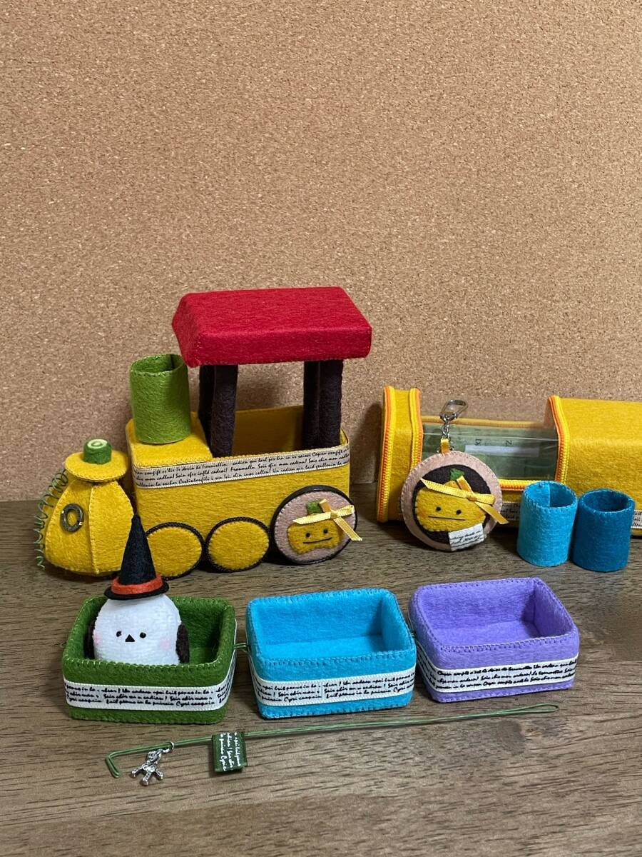 ハロウィンカボチャの汽車☆フェルトおままごと☆シマエナガ☆ハロウィン☆カボチャ☆ハロウィンオブジェ☆カボチャキーホルダー_8