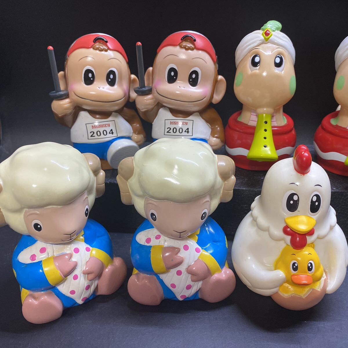 現状品 JA 銀行 貯金箱 干支 まとめ ソフビ 当時物 昭和レトロ 仙台 JA