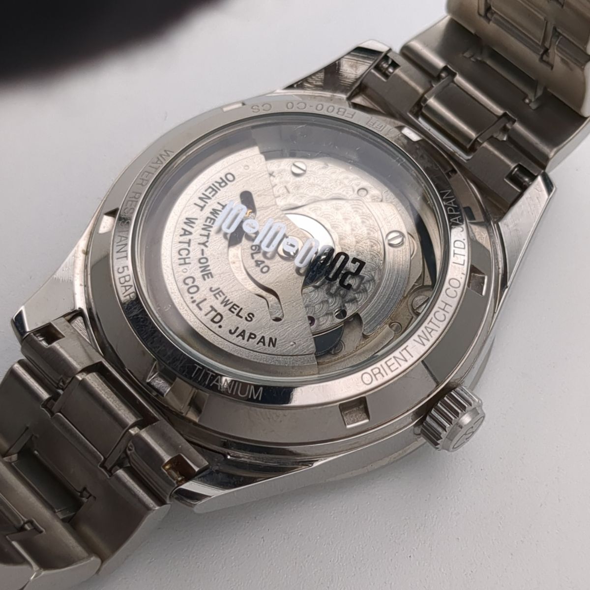 ジャンク オリエントスター ミレニアム2000 FB00-C0 自動巻き チタン ブラック メンズ 腕時計 ORIENT STAR 3114 ...