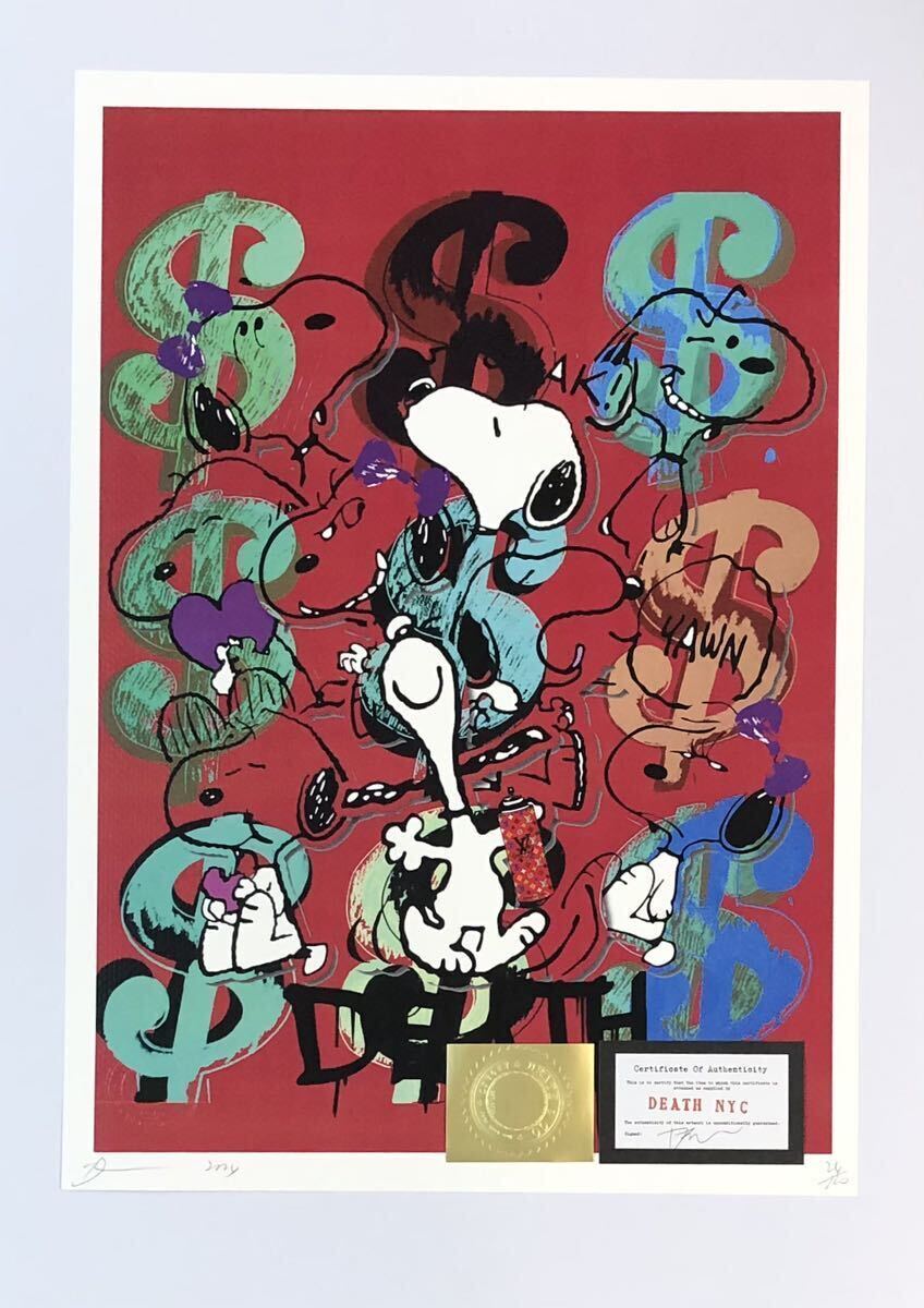 DEATH NYC/限定アートポスター/スヌーピー /SNOOPY/かぼちゃ DEATH NYC