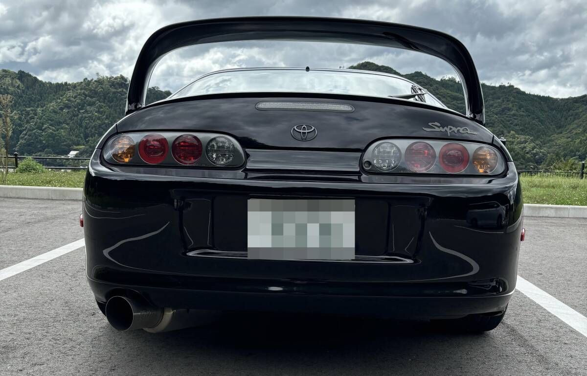 トヨタ スープラ　jza80 6速ターボ　人気の黒　最終型2002年式　純正ガラスヘッドライト　綺麗です_4
