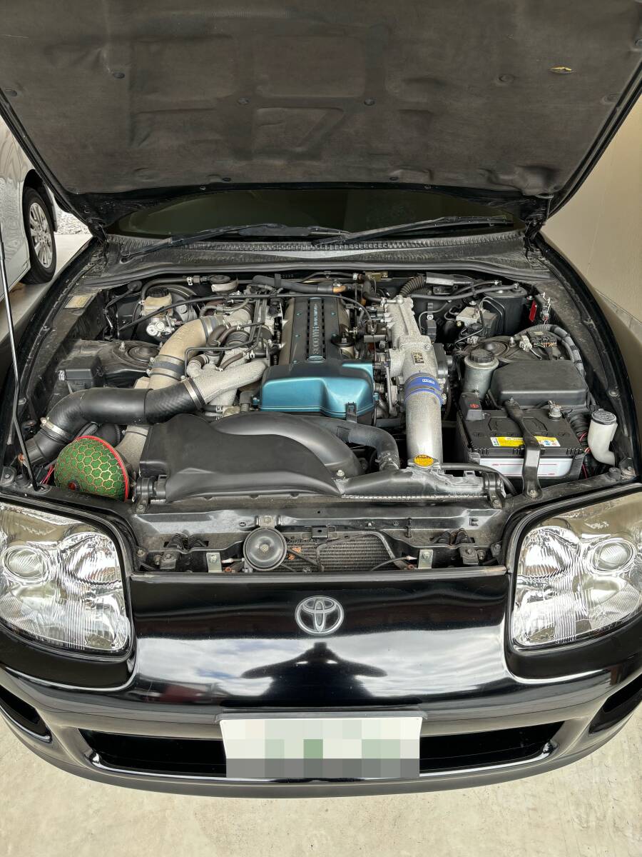 トヨタ スープラ　jza80 6速ターボ　人気の黒　最終型2002年式　純正ガラスヘッドライト　綺麗です_7
