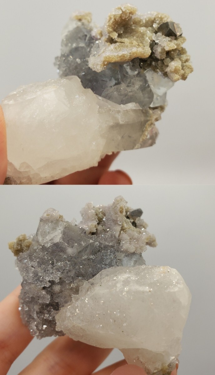 35 蛍石 フローライト マイカ 水晶 クォーツ ブルーフローライト 雲母