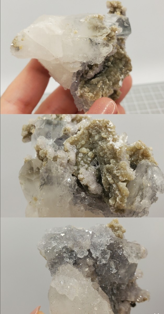 35 蛍石 フローライト マイカ 水晶 クォーツ ブルーフローライト 雲母