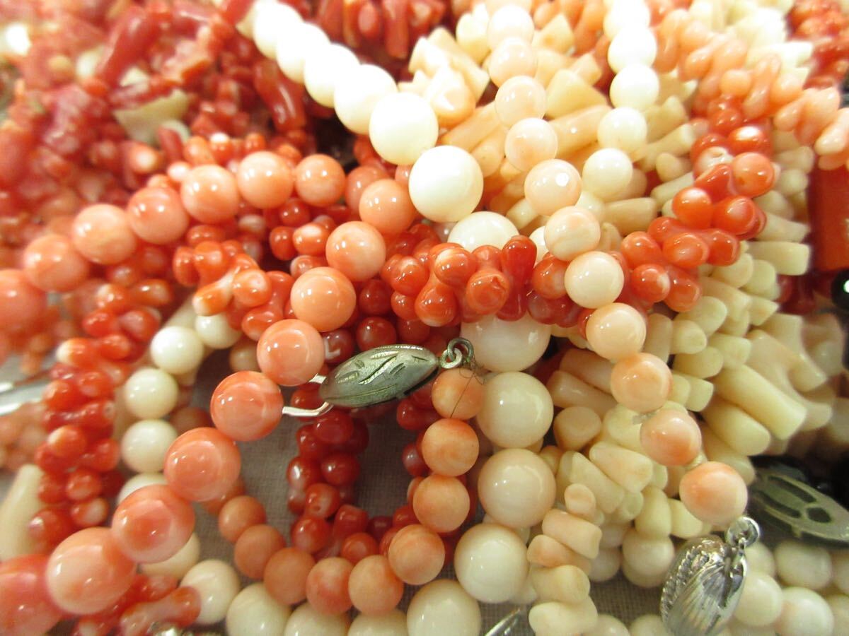 【Z4】★60サイズ 珊瑚 サンゴ さんご コーラル など ネックレス 約1.2kg アクセサリー 大量 まとめ売り まとめ TIA_2