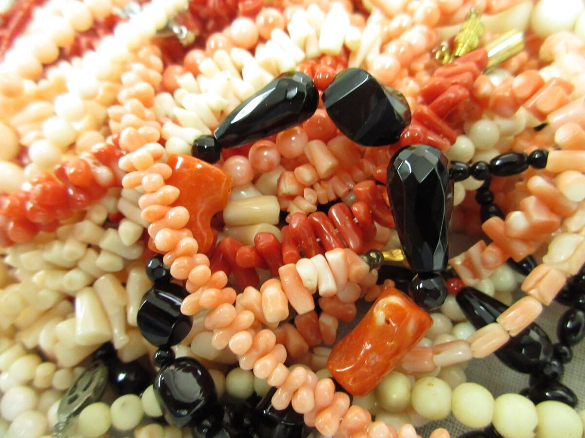 【Z4】★60サイズ 珊瑚 サンゴ さんご コーラル など ネックレス 約1.2kg アクセサリー 大量 まとめ売り まとめ TIA_3