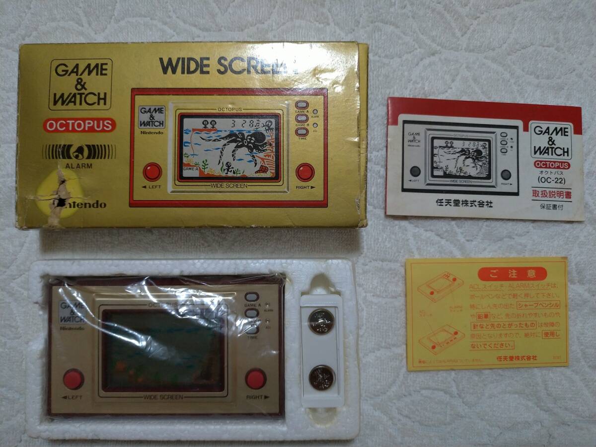 エラー品？】任天堂ゲームウォッチ オクトパス箱説付 ☆Nintendo