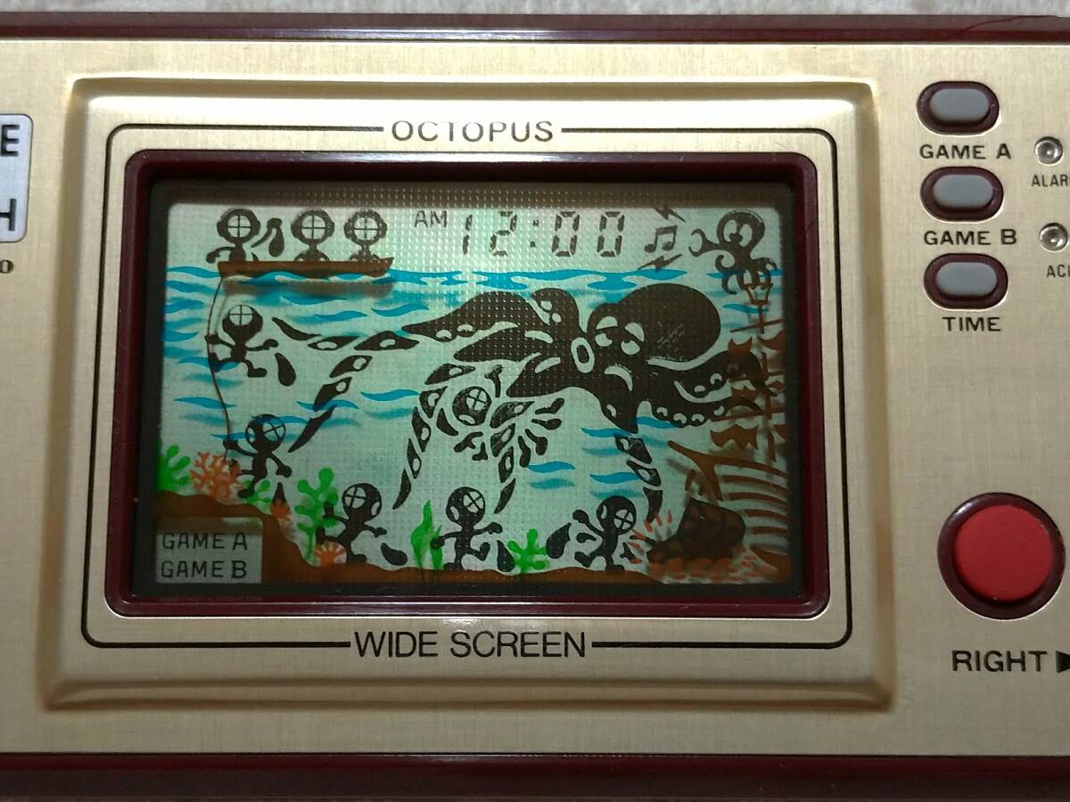 エラー品？】任天堂ゲームウォッチ オクトパス箱説付 ☆Nintendo