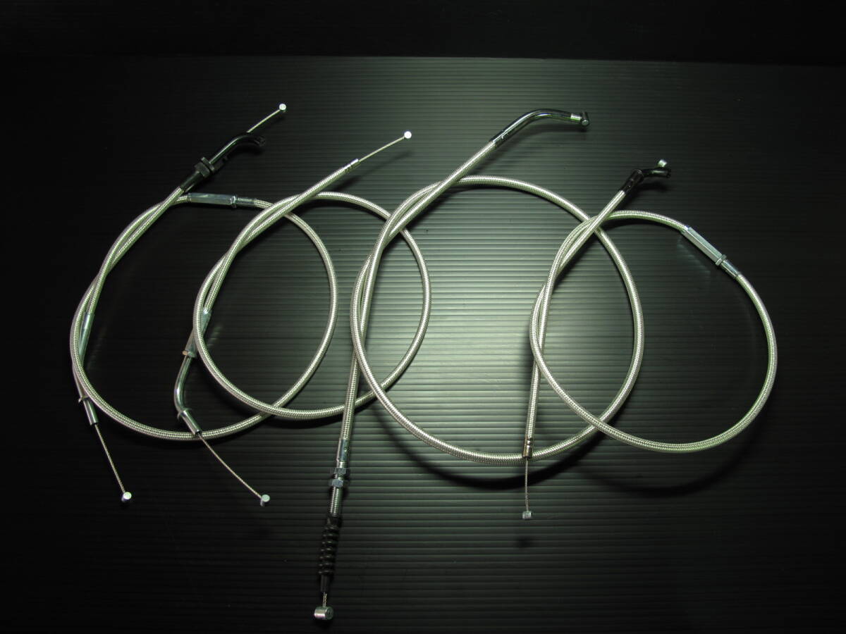 ゼファー400&frasl;χ　89～07　メッシュワイヤーセット 25cmロング 日本製！