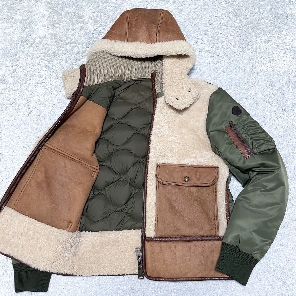 美品/超希少サイズ3 モンクレール MONCLER デラグランジ ムートン 