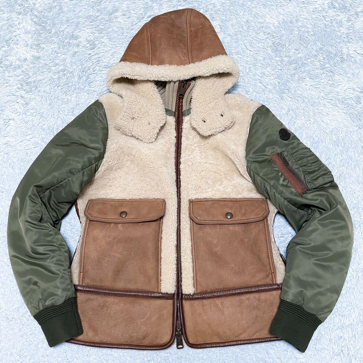 美品/超希少サイズ3 モンクレール MONCLER デラグランジ ムートン 