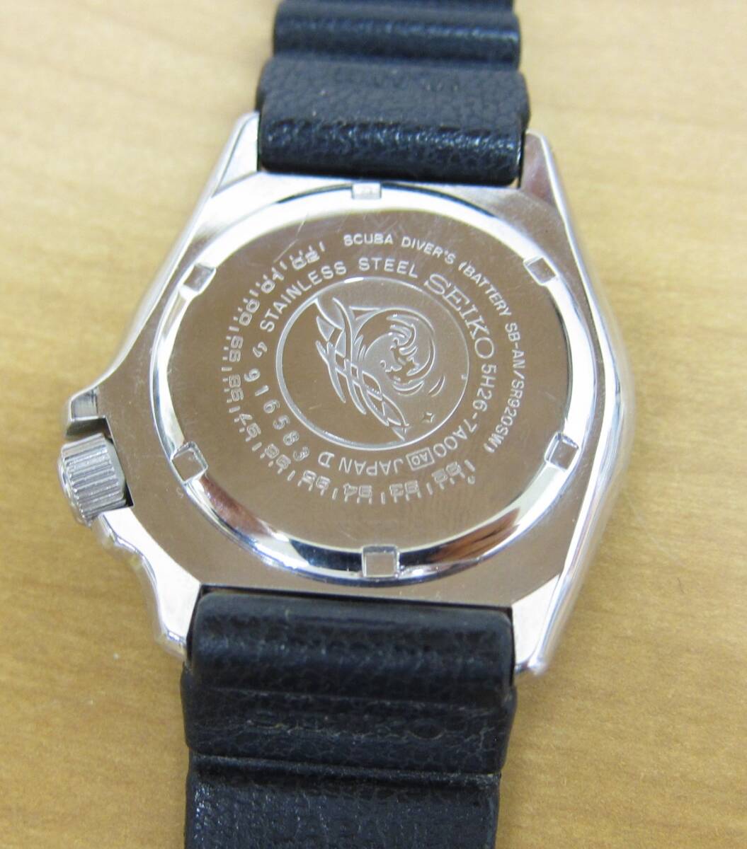 中古動作品/電池交換済】☆希少 SEIKO SCUBA ダイバー200m デイデイト