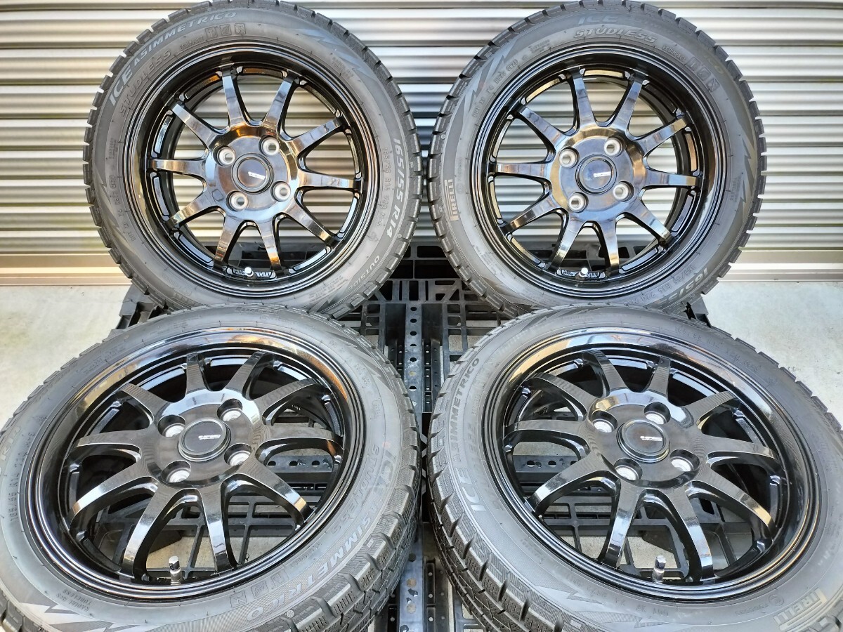 G-SPEED 14インチ 5.5J 4H/100 +45 2021年製スタッドレスタイヤ PL 165