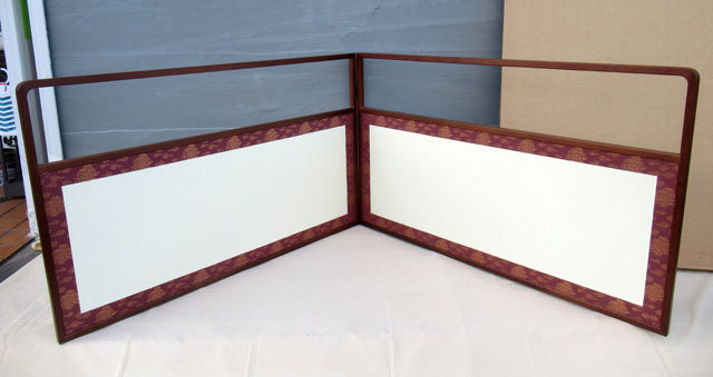 風炉先屏風 茶道具 遠山 清満作 風炉先 裏遠山 利休梅 風炉先（京間 
