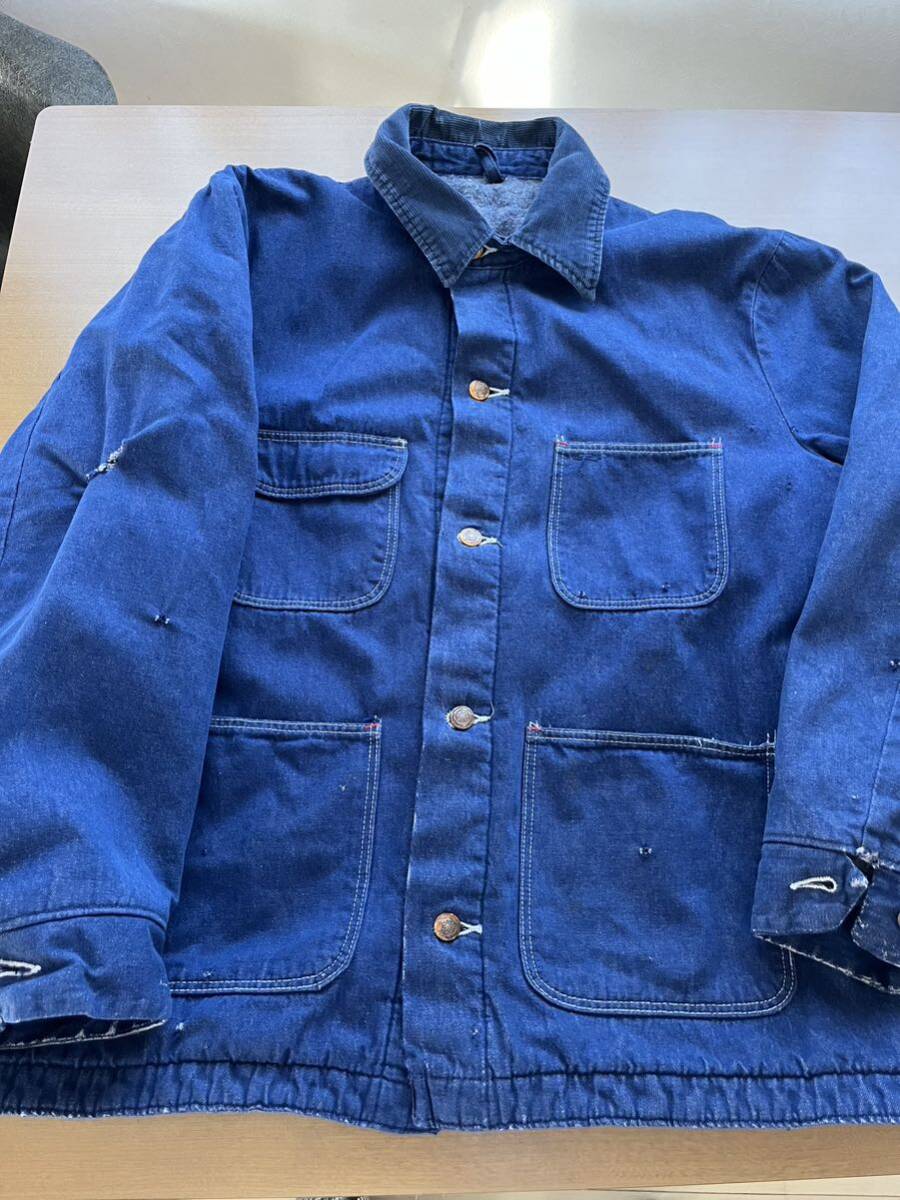 70s デニムカバーオール Wrangler サイズ46 70's USA製 wrangler coverall 46 カバーオール Wrangler 70s - 70年代