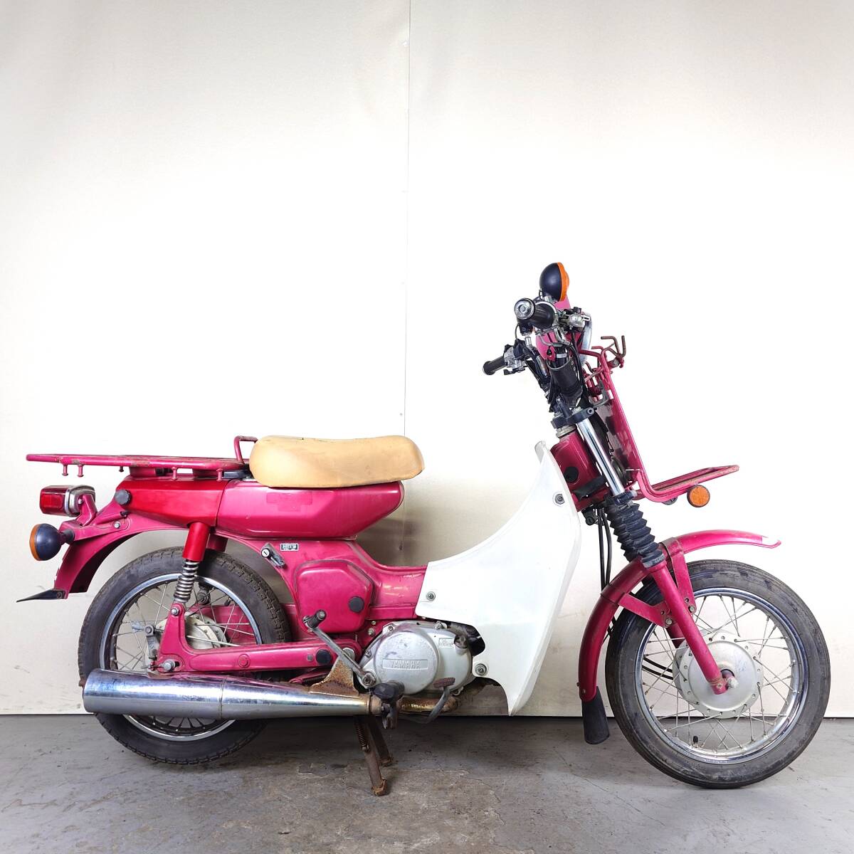 YAMAHA 郵政メイト90 シリンダーヘッド　2スト YAMAHA 郵政メイト90 V90T】始動確認済 レストアベース 鍵/書類付 激