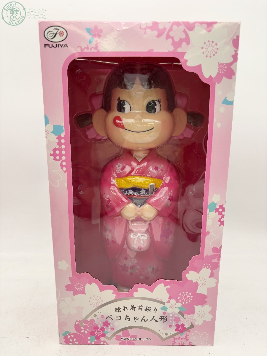 AL0602018 △ FUJIYA 不二家 ペコちゃん 人形 晴れ着 着物 サクラ 桜
