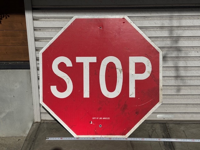 STOP ロードサイン 看板 道路標識 USA ヴィンテージ 大型 -stop看板の 