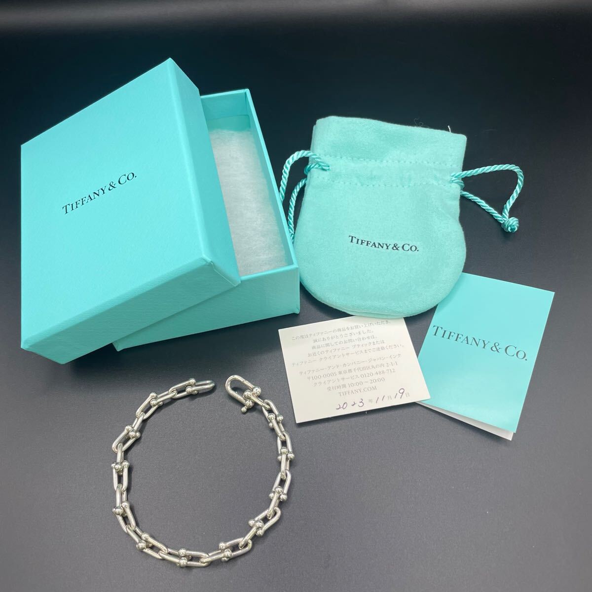 美品】ティファニー TIFFANY ブレスレット ハードウェア スモール 
