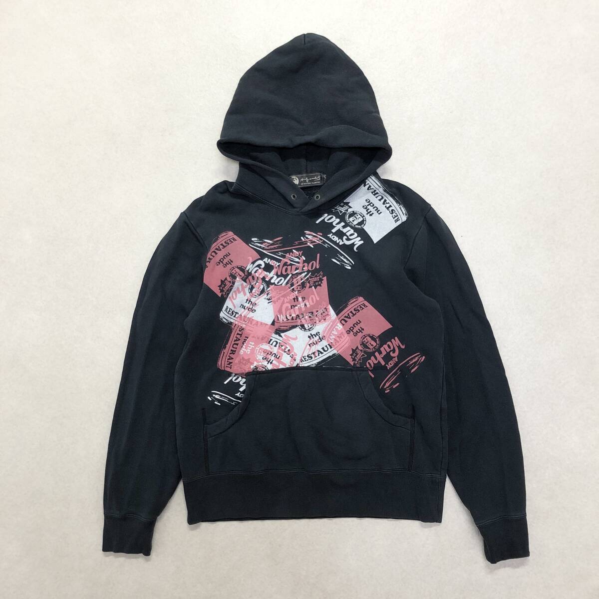 ANDY WARHOL BY HYSTERIC GLAMOUR アンディーウォーフォールバイヒステリックグラマー 日本製 スカル柄 長袖 ニット S ブラック ドクロ レディース