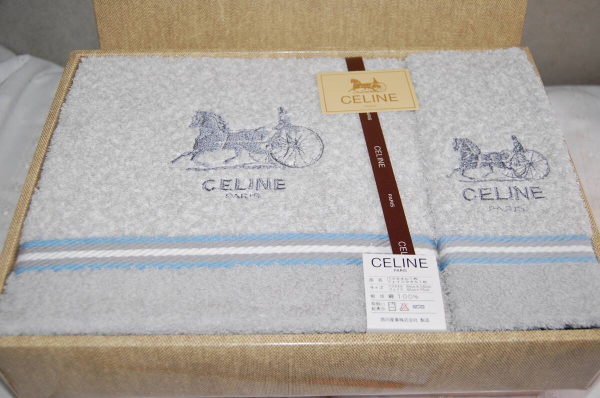 CELINE セリーヌ バスタオル/フェースタオル 各1枚セット サイス:バス