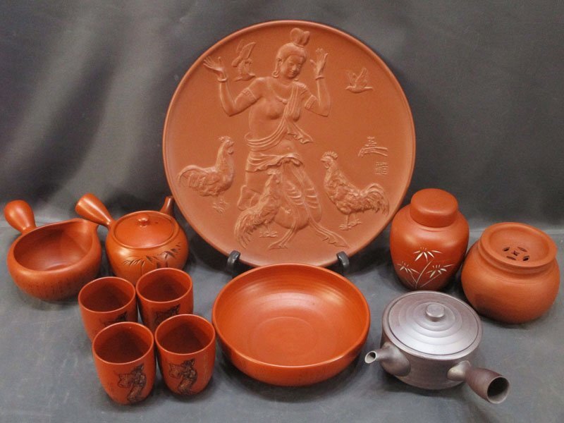 5067 朱泥 烏泥 茶器 等 まとめて/常滑焼 玉香 幸山 弘仙 急須 茶入 茶