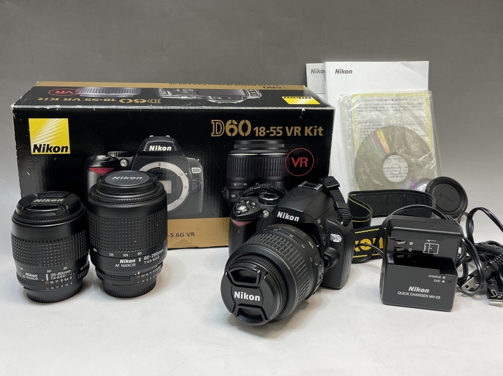 D60 Nikon ニコン 18-55mm VR 公式通販 Kit 18-55 55-200 動作品Nikon