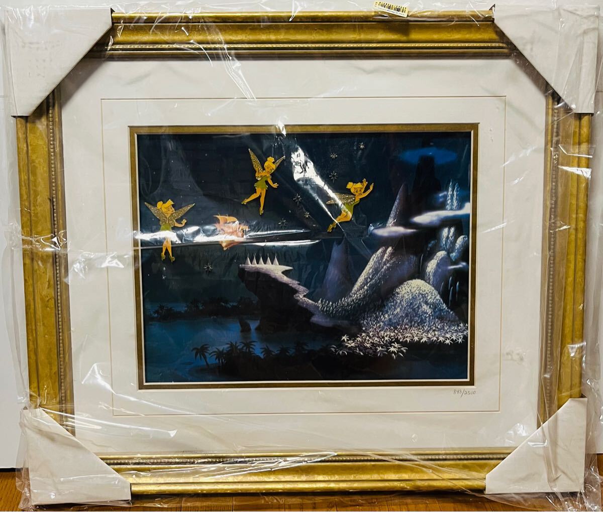 ティンカーベル　ピンバッジ　絵画　額縁 2500個限定】☆ティンカーベル☆額入りピンズアート☆未使用品