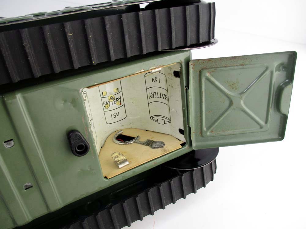 Taiyo 1950年代製 US Army M-4 Sherman Tank 箱付き完動美品 長さ