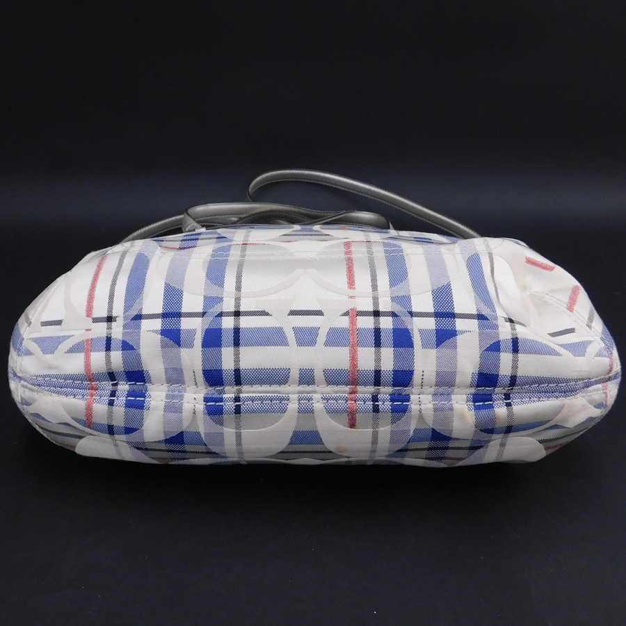 1円 □ 極美品 コーチ 2wayバッグ 21139 マルチカラー系 キャンバス 