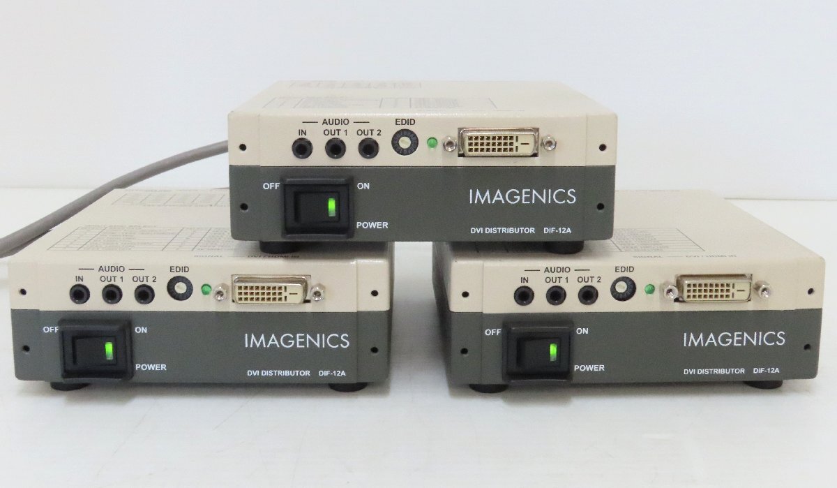 60☆ IMAGENICS イメージニクス DVI DISTRIBUTOR DIF-12A 3台セット◇1227-069