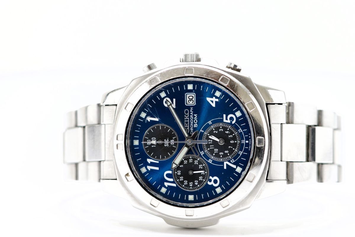 Seiko Chronograph Quartz Watch | Dial - Steel Stainless Men