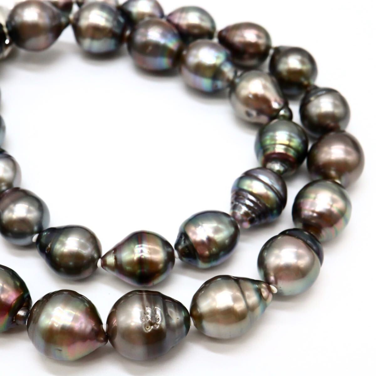 1円〜!!《南洋黒蝶真珠ネックレス》J 約64.2g 約45.5cm パール pearl 