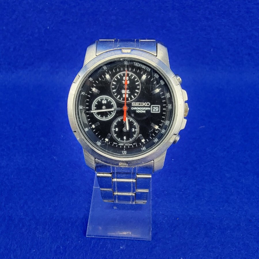 ジャンク品 SEIKO セイコー クロノグラフ デイト クォーツ 7T92-0BF0