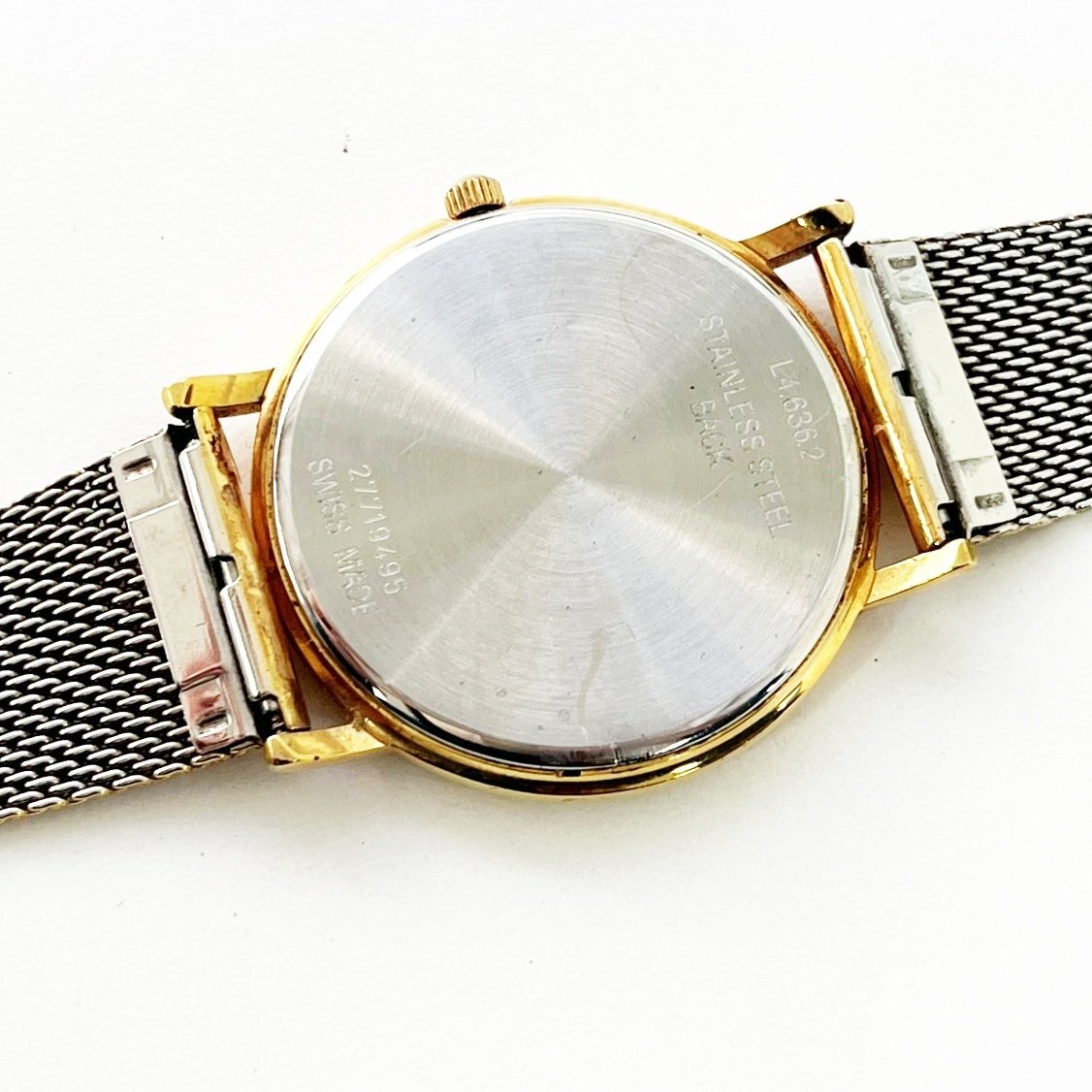 1円スタート LONGINES ロンジン L4.636.2 GP×SS ゴールド文字盤