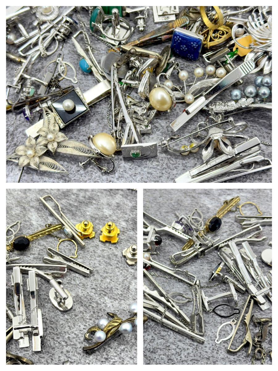 1円〜■シルバーアクセサリー まとめ SILVER 925 SV 銀 純銀 刻印 総重量1.24kg ネックレス リング 指輪 カフス■兵庫県姫路市から 25-059_7