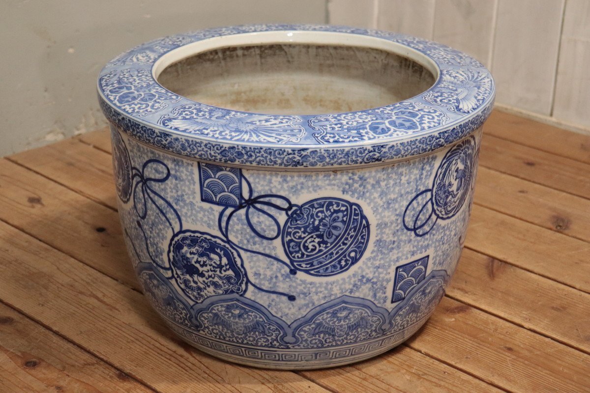 小 中国古美術 唐物 明 清朝 古染付花鳥文八角壺 0 花生 花瓶 呉須 