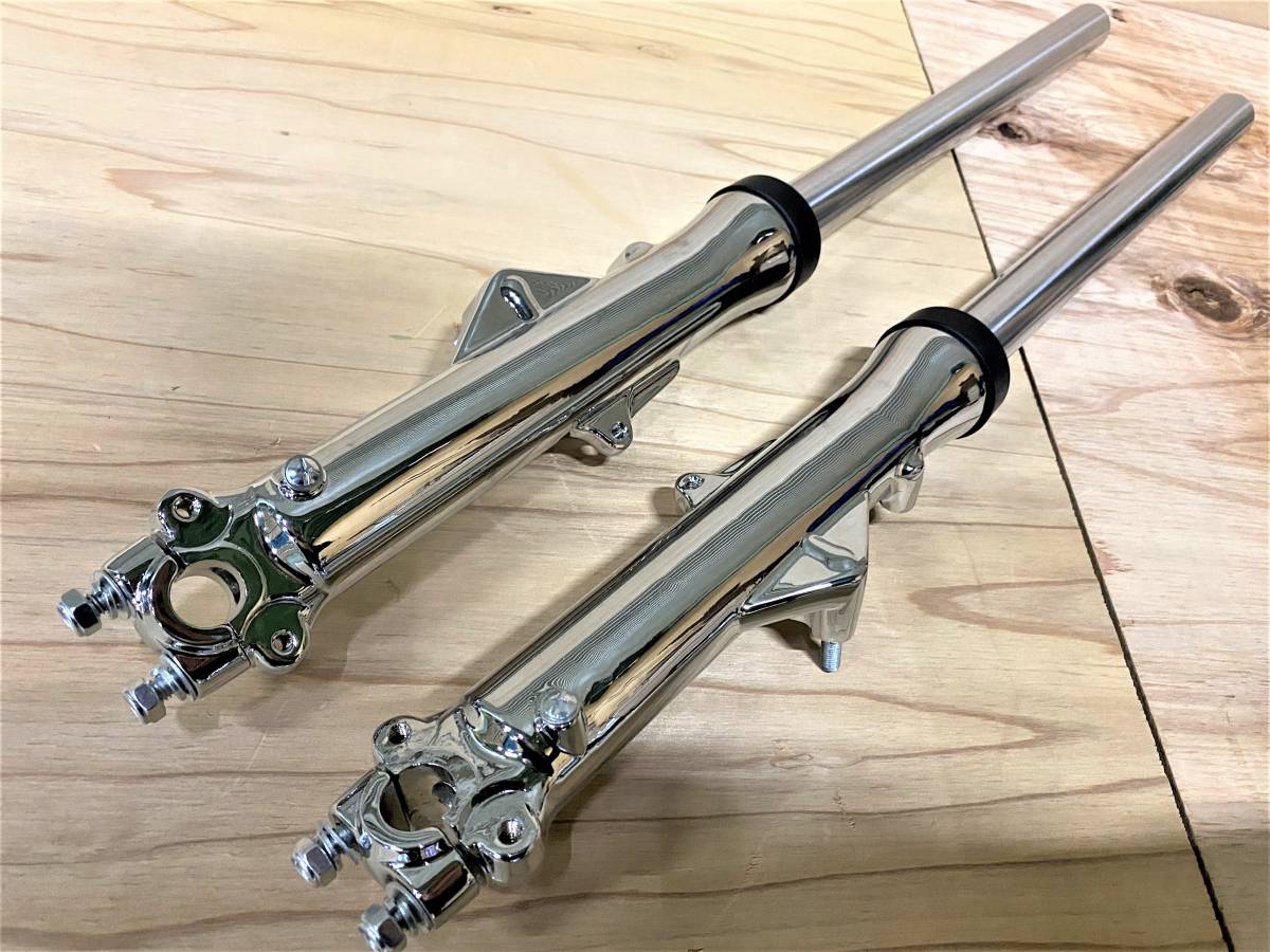 ＣＢ４００Ｆ　メッキ　ダブルディスクセット　ノーマル/純正対応33πフロントフォーク BEET旧車 CB400four CB350FホークCB250T CB400N_8