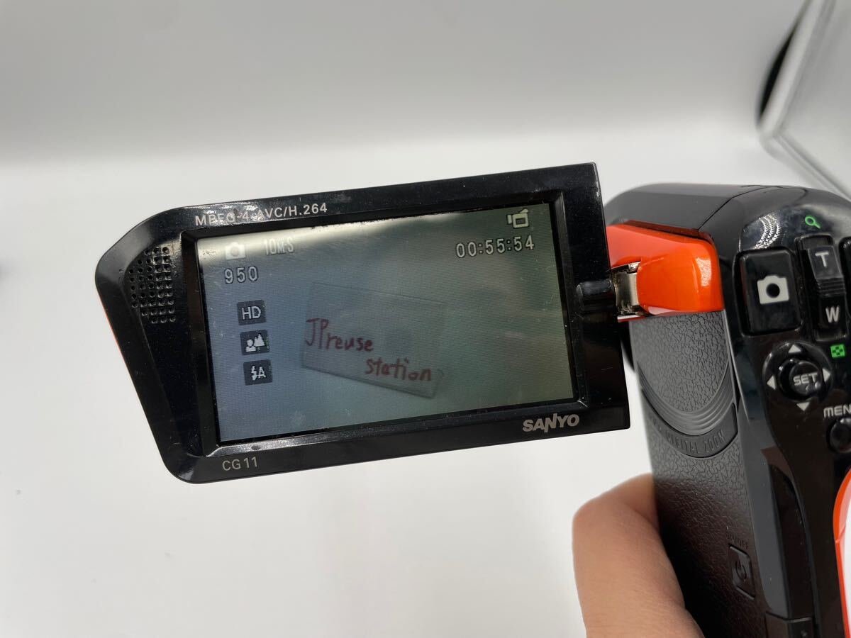 SANYO Xacti DMX-CG11 オレンジ デジタルビデオカメラ バッテリー1個