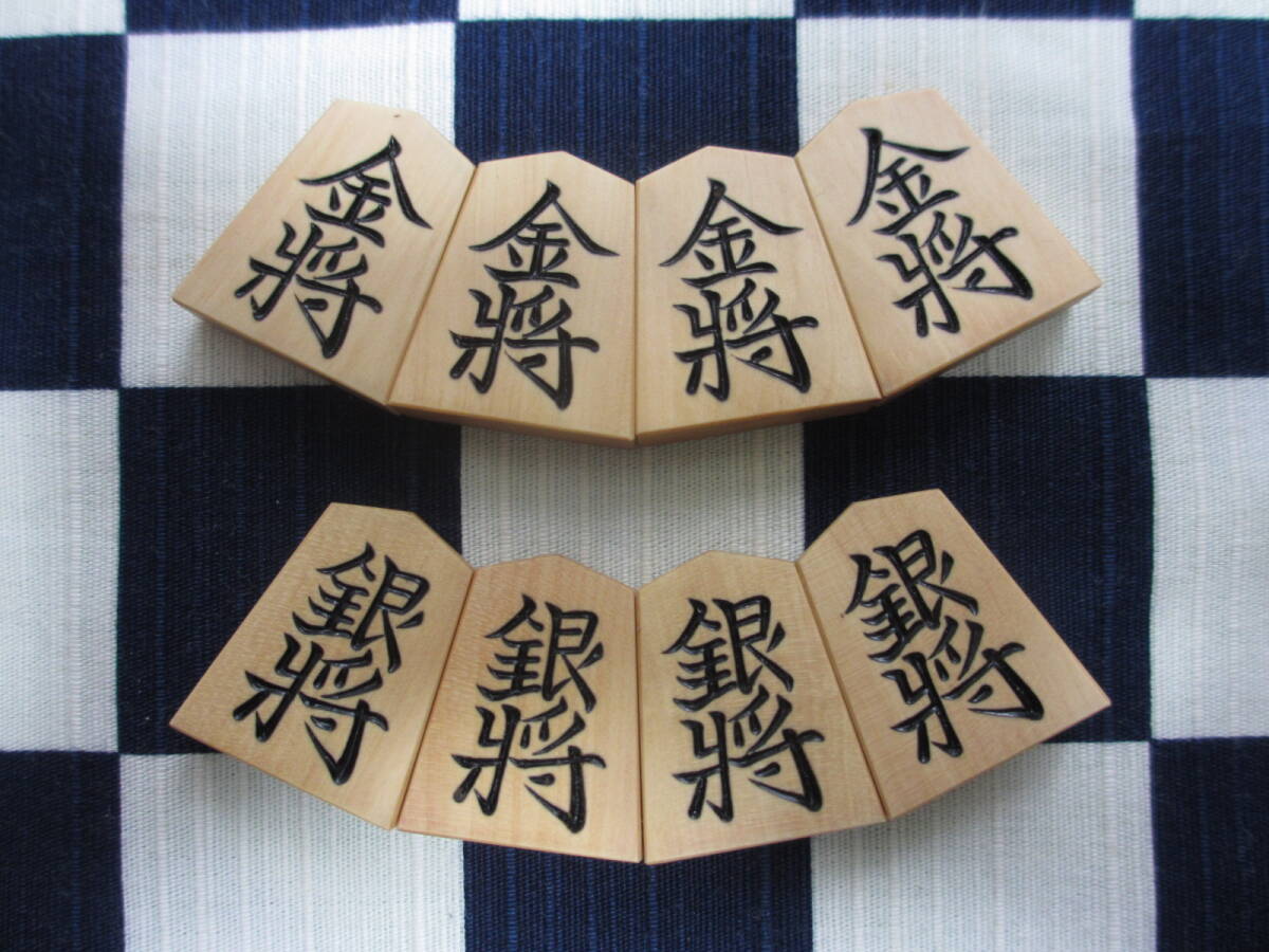 ▲　仙佳作　天童楷書　本黄楊　彫将棋駒　中古品　三玉　桐製平箱付き　▲　　_4
