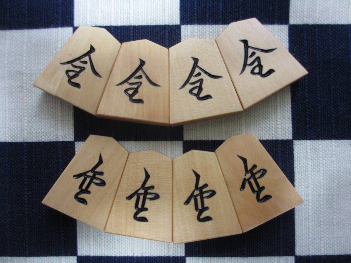 ▲　仙佳作　天童楷書　本黄楊　彫将棋駒　中古品　三玉　桐製平箱付き　▲　　_7