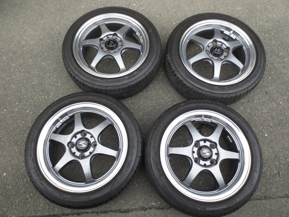 S-HOLD 14in 5J +42 PCD100 4本 直売大特価 S-HOLD 14インチ4本セット 155/55R14 5J＋42 4穴 100 軽自動車