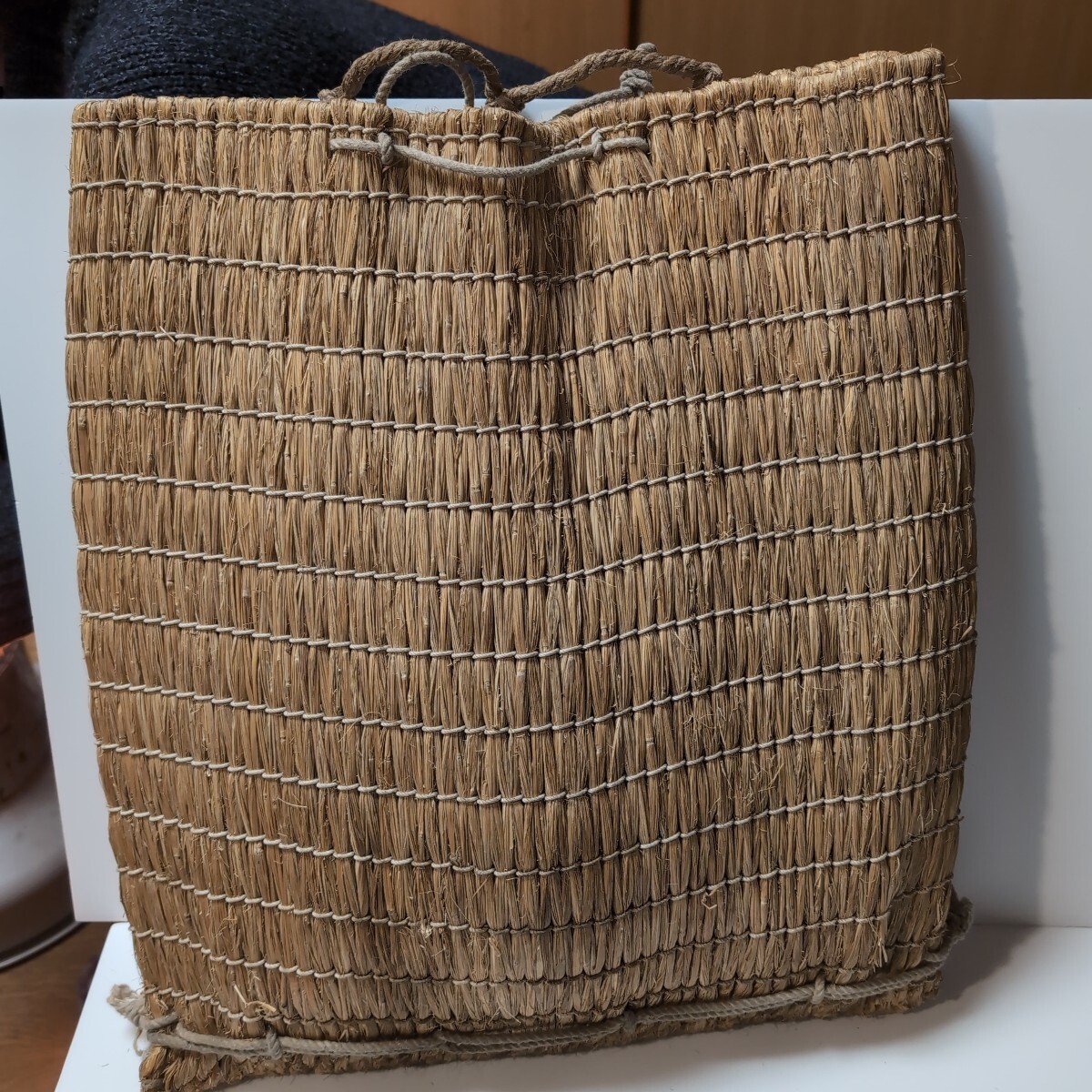 ●古道具●藁籠●中古品●藁バック■