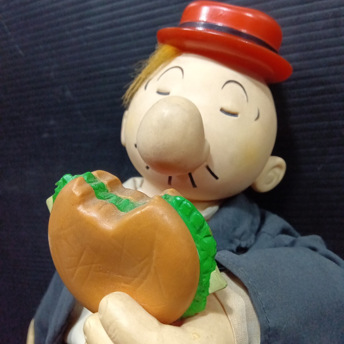 昭和レトロ 古い ポパイ 1985年製 POPEYE ウインピー ソフビ 