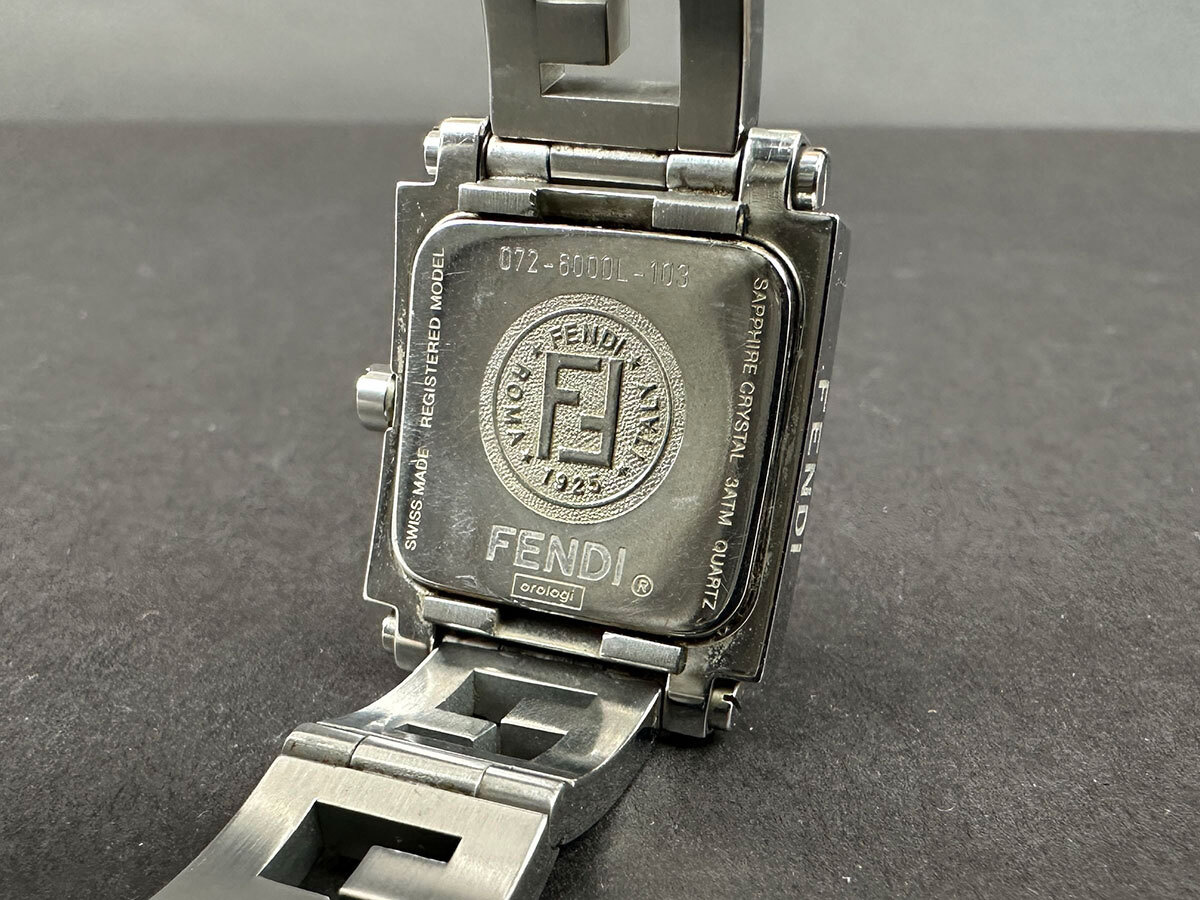 206360□動作確認済 FENDI フェンディ 腕時計 クォーツ 2針 ローマン 
