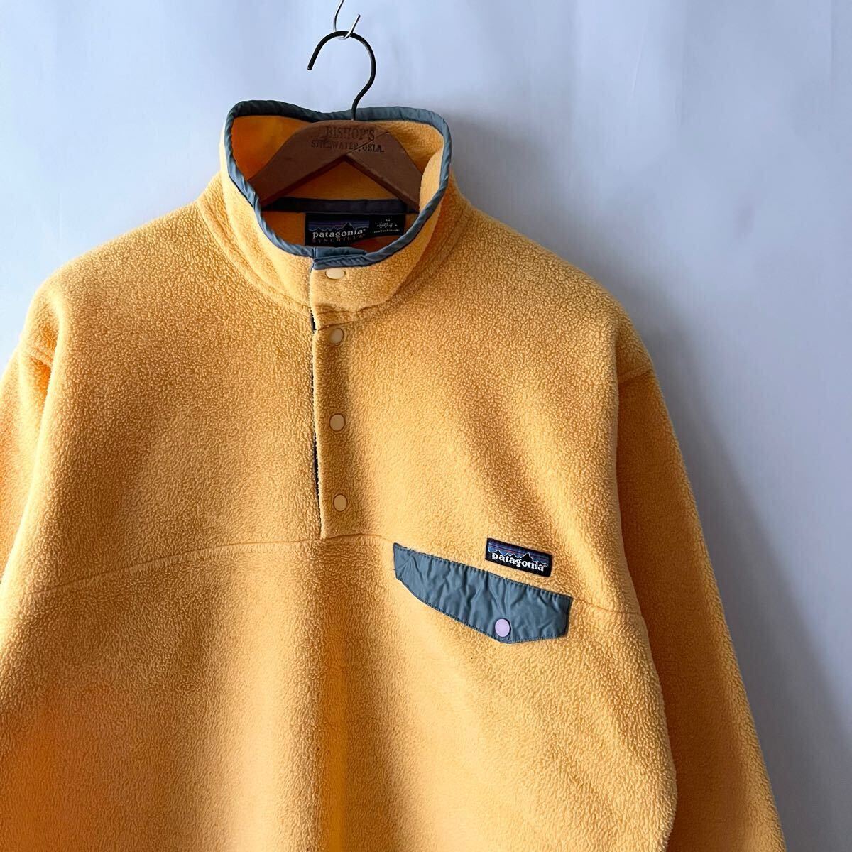 97年 Patagonia SYNCHILLA SNAP-T イエロー M USA製 ビンテージ 90s 90 