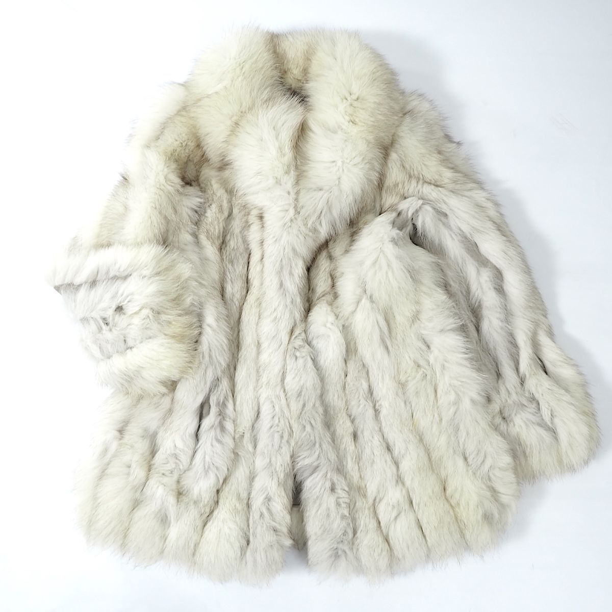 5-ZAF035 MOONBAT FUR FOX フォックスファー 最高級毛皮 ハーフコート 