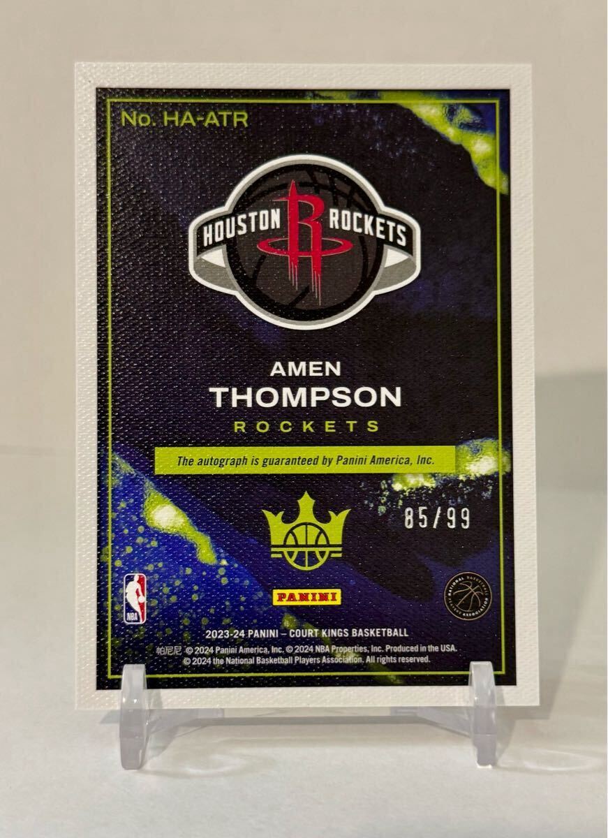 RC サイン】99枚限定 Amen Thompson 2023-24 Panini Court Kings 